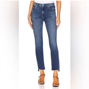 Mother Denim The Mid Rise Dazzler Ankle Step Fray in Mix Tape Size 26